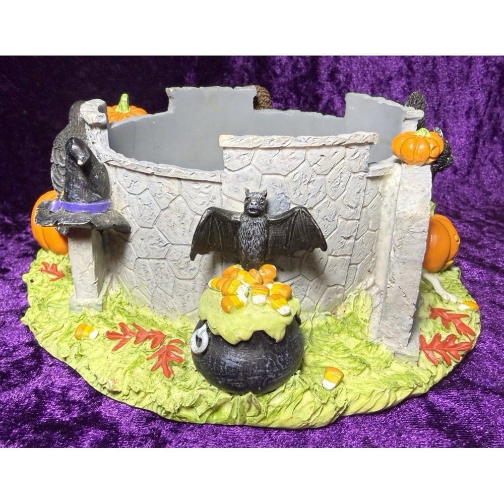 White Barn Candle Co Candle Holder Happy Haunting Halloween Autumn Decor Spooky - Picture 3 of 12